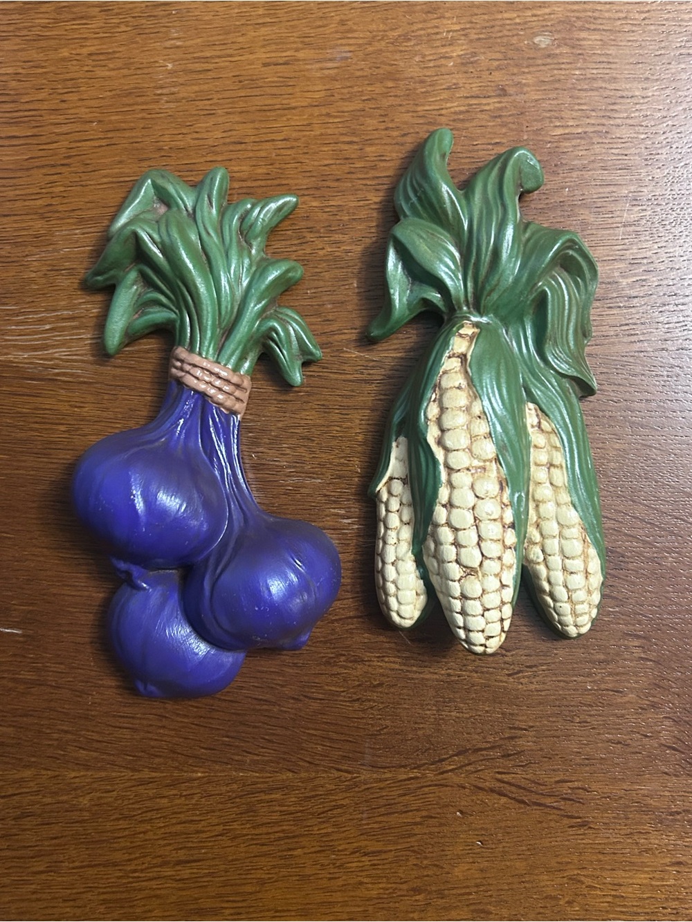 Vintage kitsch Ceramic vegetable wall art
